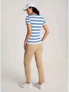 Camiseta Feminina Tommy Hilfiger Striped Blue - TH1111 - Tamanho G - comprar online