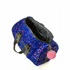 Justice Girls Weekender Duffel Handbag Purple Sparkle - loja online