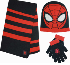 Conjunto de Touca, Luva e Cachecol Spider-Man - Idade 2 a 5 anos