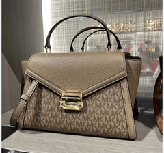 Bolsa Michael Kors Whitney Medium Flap Satchel Monograma Dusk Multi