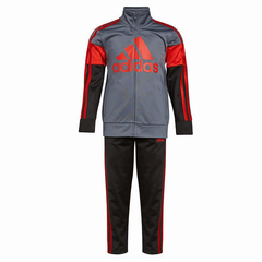 Conjunto Abrigo Adidas Preto/Vermelho/Cinza - A667 - Tamanho 3 anos na internet