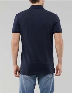 Camiseta Polo Hollister Masculina - Azul Marinho - Tamanho G - comprar online