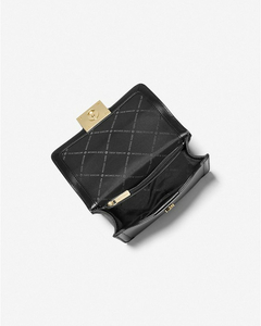Bolsa Michael Kors Sonia Medium Logo and Faux Leather Convertible Shoulder Bag Black na internet