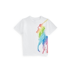 Camiseta Ralph Lauren Cotton Big Pony Color - Menina - RL6537 - Tamanho 5 anos