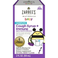 Zarbees Cough Syrup + Immune With Agave, thyme + Elderberry - 59 ml - 01/2024
