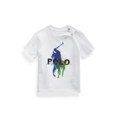 Camiseta Ralph Lauren Cotton Big Pony Color - Menino - RL5689- Tamanho 12 meses