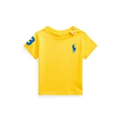 Camiseta Ralph Lauren Cotton Big Pony Classic Yellow - Menino - RL8671 - Tamanho 6 meses