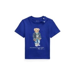Camiseta Ralph Lauren Polo Bear Azul - Menino - RL1227 - Tamanho 9 meses