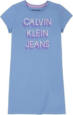 Vestido Calvin Klein Jeans Azul - CK1980 - Tamanho 6 anos