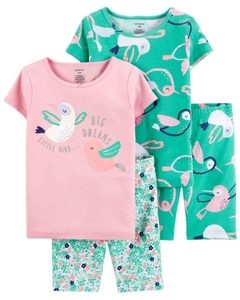 Pijama 4 Peças Carter's "Big Dreams Little Bird" - 3k553410 - Tamanho 6 anos - comprar online