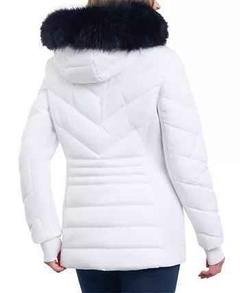 Jaqueta Michael Kors Faux - Fur - Trim Hooded Puffer Coat - Branca - Tamanho G na internet