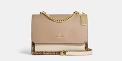 Bolsa Coach Klare Crossbody In Colorblock - Gold/Ivory Multi