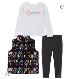 Conjunto Infantil Calvin Klein Logo Color - CK0442 - Tamanho 6x