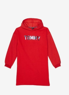 Vestido Moletom Tommy Hilfiger Red - TH4826 - Tamanho 12 - 14 anos