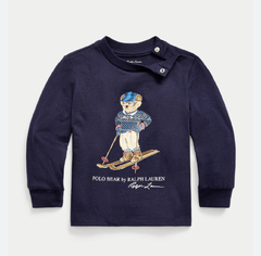 Camiseta Manga Longa Ralph Lauren Winter Polo Bear - RL7877 - Tamanho 18 meses - comprar online