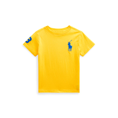 Camiseta Ralph Lauren Cotton Big Pony Amarela - Menino - RL9706- Tamanho 3 anos