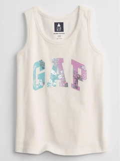 Camiseta Regata Menina Gap Flowers- GAP888 - Tamanho 4 anos