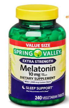 Melatonina 10mg Spring Valley - 240 Capsulas - Time Release
