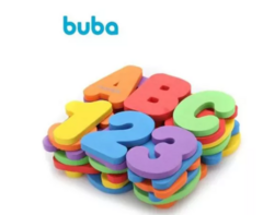 Brinquedo de Banho Letras e Números, Buba, Colorido - Mimos de Orlando