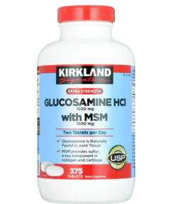 Glucosamine Kirkland Hcl 1500mg + Msm 1500mg 375 Caps Import