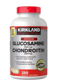 Glucosamina 1500mg + Condroitina 1200mg Kirkland 280 Tbs
