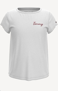 Camiseta Cotton Menina Tommy Hilfiger Branca - TH100- Tamanho 8 - 10 anos