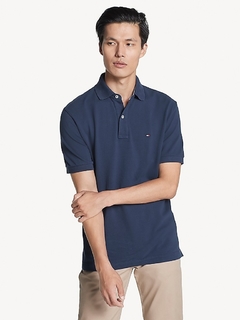 Camiseta Polo Masculina Tommy Hilfiger Manga Curta Azul Marinho - TH905 - Tamanho M