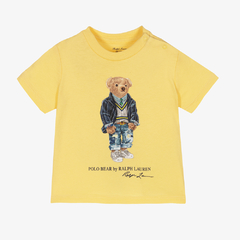 Camiseta Ralph Lauren Polo Bear Vela Corn Yellow - Menino - RL2206 - Tamanho 2 anos