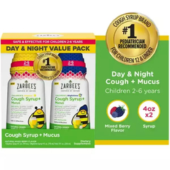 Kit 2x1 Zarbees Xarope Infantil Dia/noite Cough Syrup Mucus