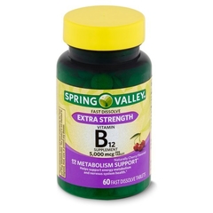 Vitamina B12 5000 mcg Spring Valley Fast Dissolve - 60 tablets