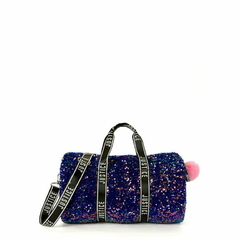 Justice Girls Weekender Duffel Handbag Purple Sparkle