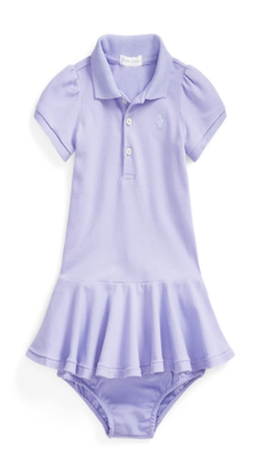 Vestido & Calcinha Ralph Lauren Sky Lavendar - RL8186 - Tamanho 9 meses