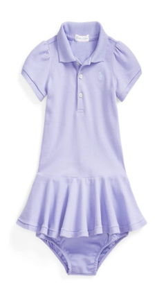 Vestido & Calcinha Ralph Lauren Sky Lavendar - RL8186 - Tamanho 12 meses