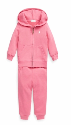 Conjunto Ralph Lauren Moletom Rosa - Tamanho 12 meses menina