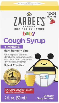 Zarbee´s Baby Cough Syrup + Immune dark honey + zinc - 59 ml