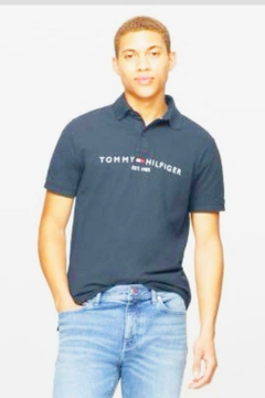 Camiseta Gola Polo Tommy Hilfiger Azul Médio - Tamanho M