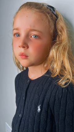 Sweater Cardigan Ralph Lauren- Menina -Preto Shine - RL8318- Tamanho 4 anos - comprar online