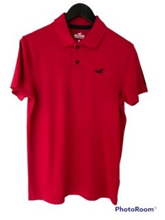 Camiseta Polo Hollister Masculina - Vermelha - Tamanho M