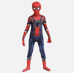Fantasia Homem Aranha Infantil Super Heróis Preto / Vermelho - De volta para casa - 140 cm