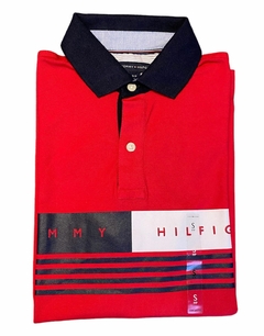 Camiseta Gola Polo Tommy Hilfiger Vermelha - Tamanho P - comprar online