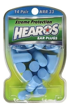 Protetor Auricular Earplugs Hearos 33db 14 Par Ouvido - Cor Azul