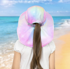 Chapéu Proteção Solar Unicórnio Rosa - Tamanho de 2 a 9 anos - Mimos de Orlando