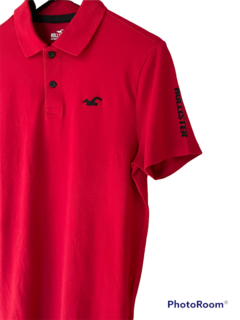 Camiseta Polo Hollister Masculina - Vermelha - Tamanho M - comprar online