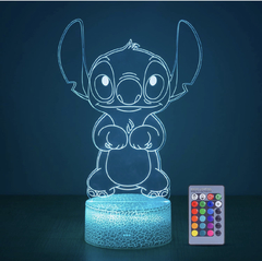Luminária Stitch com controle remoto - diversas cores