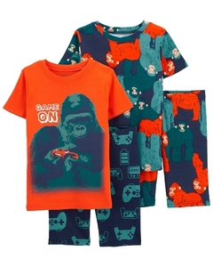 Pijama 4 Peças Carter's "Game On" - 3N003510- Tamanho 6 anos