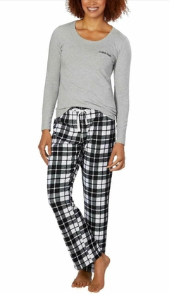 Pijama Calvin Klein Cinza com calça Xadrez - CK850 - Tamanho M