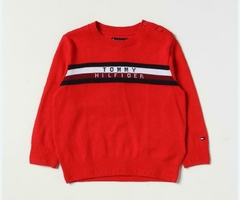 Sweater Tommy Hilfiger Menino Vermelho - TH798 - Tamanho 9 - 12 meses