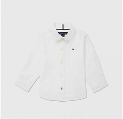 Camisa Social Tommy Hilfiger Off White - Menino - Tamanho 24 meses