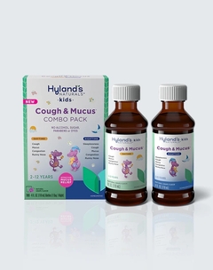 Hyland's Naturals Kids Cough & Mucus Combo Pack Grape Idade 2- 12 anos
