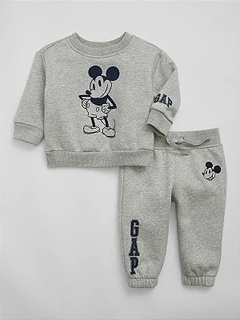 Conjunto Moletom Fleece 2 peças Gap Cinza - Gap454 - Tamanho 0 - 3 meses